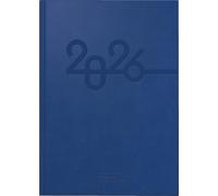 BRUNNEN Calendario de libro Mod. 798 2026, A5, piel sintética, color azul