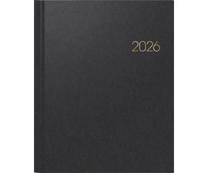 BRUNNEN Calendario de libro Mod. Manager Wt 7 weektimer 2026 | 210 × 260 mm, plástico, negro