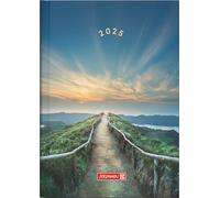 BRUNNEN Calendario de libro modelo 796 (2025) "Mountain Trail", 2 páginas = 1 semana, A5, 128 páginas, portada gráfica, multicolor