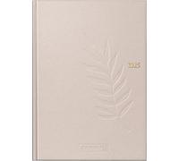 BRUNNEN Calendario de libro modelo 798 (2025), 1 página = 1 día, A5, 432 páginas, cartón natural, cáñamo