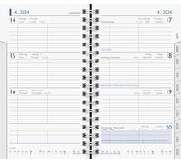 BRUNNEN Calendario de repuesto semanal modelo 756 2024, 2 páginas = 1 semana tamaño de hoja 8,7 x 15,3 cm, color blanco