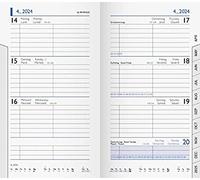 BRUNNEN Calendario de repuesto semanal modelo 756 2024, 2 páginas = 1 semana tamaño de hoja 8,7 x 15,3 cm, color blanco