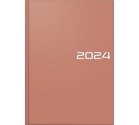 BRUNNEN Calendario diario modelo 795 2024 1 página = 1 día tamaño de la hoja 14,5 x 20,6 cm coral