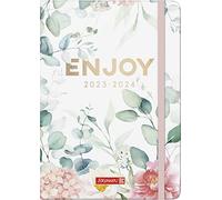 BRUNNEN Calendario escolar "Eucalyptus" 2023/2024, 2 páginas = 1 semana, A5, color blanco