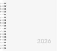 BRUNNEN Calendario libro Mod. 762 2026 | 162 × 150 mm, cartón, blanco