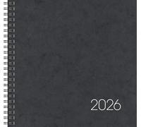 BRUNNEN Calendario libro Mod. 766 2026 | 210 × 205 mm, cartón, negro