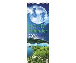 BRUNNEN Calendario lunar 2026 | 155 × 428 mm