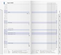 BRUNNEN Calendario mensual de repuesto modelo 753 (2025), 2 páginas = 1 mes, A6, 32 páginas, color blanco