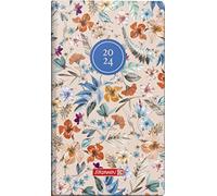 BRUNNEN Calendario semanal "Botanical" modelo 756 2024, 2 páginas = 1 semana tamaño de la hoja 8,7 x 15,3 cm, multicolor