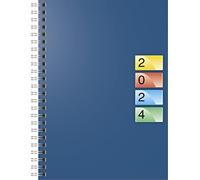 BRUNNEN Calendario semanal DATAline modelo 796 2024 2 2 páginas = 1 semana tamaño de la hoja 14,8 x 20,8 cm, estampado en cuatro colores