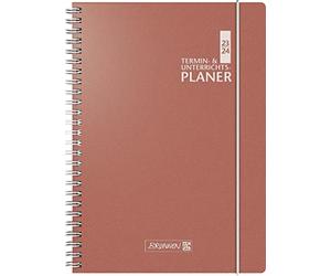 BRUNNEN Calendario semanal de profesores 2023/2024, coral, 2 páginas = 1 semana