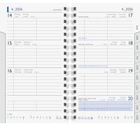 BRUNNEN Calendario semanal de repuesto, modelo 756 2026, 87 x 153 mm, cartón, color blanco