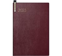 BRUNNEN Calendario semanal modelo 723 2023 tamaño de hoja 3 x 4.4 pulgadas burdeos