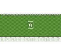 BRUNNEN Calendario semanal modelo 772 2024 2 páginas = 1 semana tamaño de la hoja 29,7 x 10,5 cm, verde