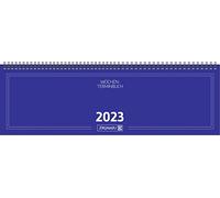 BRUNNEN Calendario semanal modelo 775 2023, tamaño de la hoja 42 x 13,7 cm, color azul