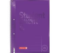 Brunnen Colour Code 1067925160 Bloc de notas/Collegeblock Student A4, rayado, (linea 25), 90 g/m² 80 hojas), color violeta