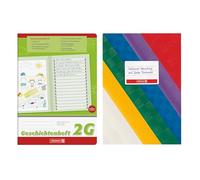 BRUNNEN Cuaderno de historias 2G, 16 hojas, DIN A4, para la segunda clase + sobre en color a elegir
