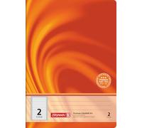BRUNNEN Cuaderno escolar Premium Vivendi | A4, línea 2, 16 hojas, color naranja