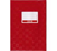 Brunnen - Cuaderno para A4 personalizable con nombre y estructura relieve/rafia estructura, 1 Sobre, color borgoña A4