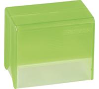 Brunnen - Fichero (tamaño DIN A7, estireno, capacidad para aprox. 250 unidades), color verde transparente