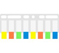 Brunnen Index Mini Office to go - Separadores (160 unidades, 12 x 48 mm)