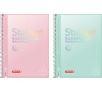BRUNNEN Libreta Premium Student Pastel | A4, línea 27, 80 hojas, 1 unidad