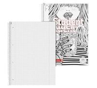 Brunnen Libreta escolar Premium Student Cocktail ZENart | A4, líneas 28, 80 hojas, color blanco