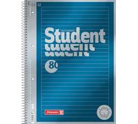 BRUNNEN Libreta Premium Student | A4, a rayas, 80 hojas, color azul