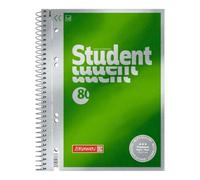 Brunnen Libreta Premium Student | A5, sin rayas, 80 hojas, color verde