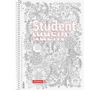 BRUNNEN Libreta Premium Student "Schmetterling ZENart | A4, lineatur 27, 80 hojas, color blanco