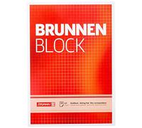 Brunnen - Lote de 10 bloc de notas (A5, 70 g), color rojo