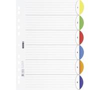 Brunnen Ordnerregister Ringbuchregister Código de color, PP, halbrund, A4, 225 x 297, color de rosa