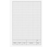 Brunnen - Papel milimetrado con margen (tamaño A4, 5 mm, 210 x 298 mm, 25 hojas,