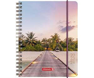 BRUNNEN Paradise - Calendario escolar 2023/2024, 2 páginas = 1 semana, A6, multicolor