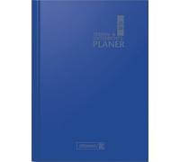 BRUNNEN Planificador de citas y lecciones 2025/2026, A4, plástico, color azul