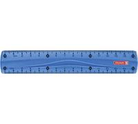 Brunnen Regla de código de color para zurdos y diestros, 15 cm, colores surtidos, 15 cm, azul y azul