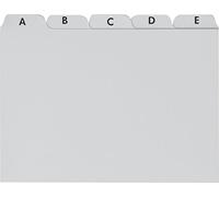 Brunnen - Separadores para archivador de fichas A-Z (A6, plástico, 27 mm), color gris