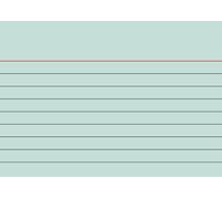 Brunnen - Tarjetas, 180 g/m², A7 horizontal, con rayas, color verde 100 Stück