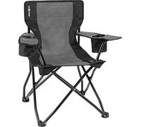 Brunner 0404038N.C20 - Silla Plegable de Camping con reposabrazos Anchos, Gris/Negro, Capacidad de Carga 102 kg