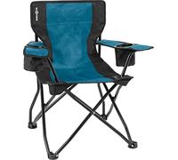 BRUNNER 0404038N.C55 - Silla Plegable de Camping con amplios reposabrazos, Azul Claro/Negro, Capacidad de Carga de 102 kg