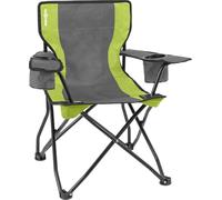 BRUNNER 0404038N.C70 - Silla Plegable de Camping con reposabrazos Anchos, Gris/Verde, Capacidad de Carga de 102 kg