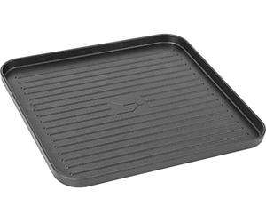BRUNNER 0708029N Devil Plancha Ribbed, Placa Grill para estufas de gas Devil de cartucho, superficie rayada antiadherente, 25,5 x 24,4 x 2,2 cm y peso 620 g
