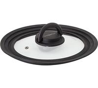 BRUNNER 0806107N - Tapa universal (cristal, con borde graduado, silicona, cancelación de ruido, para sartenes, diámetro 20/18/16 cm)