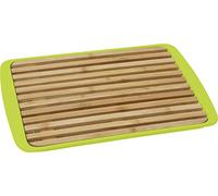 BRUNNER 0830056N.C34 Tabla de cortar Bandeja 2 en 1, Material Bambú y Melamina, Bread Board Color Verde 36 x 24 cm