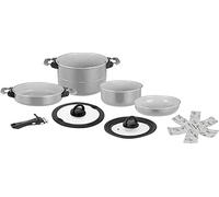 BRUNNER Juego de utensilios de cocina Fusion 7+1 magnético para camping, cacerola de cerámica