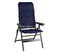 BRUNNER Rebel Pro (S-M-L) - Silla Plegable de Camping, jardín, terraza de Aluminio, Regulable en 5 Posiciones, con Capacidad de hasta 150 kg, Respaldo Alto, Negro o Azul