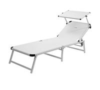 Brunner Strandliege Marbella weiß Tumbona de Playa, Color Blanco, Poliéster