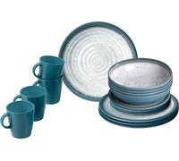 Brunner Vajilla melamina Lunch Box Tuscany 16uds Azul