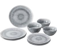 BRUNNER - Vajilla de camping de melamina Pearl - 12 piezas - Antideslizante
