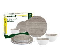 Brunner Vajilla de melamina Sequoia 16 piezas. Marrón